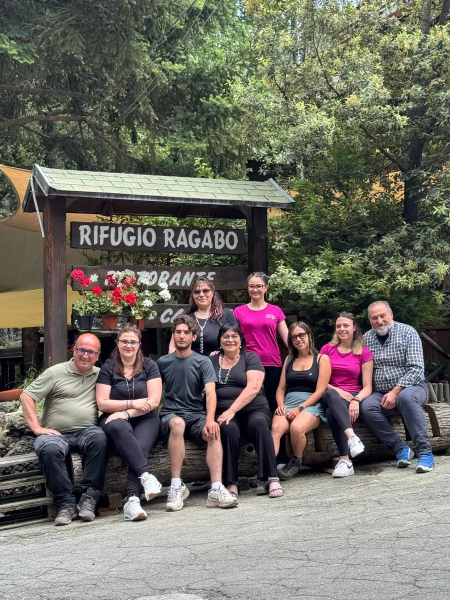 Typical Sicilian lunch at the mountain refuge during the Etna excursion